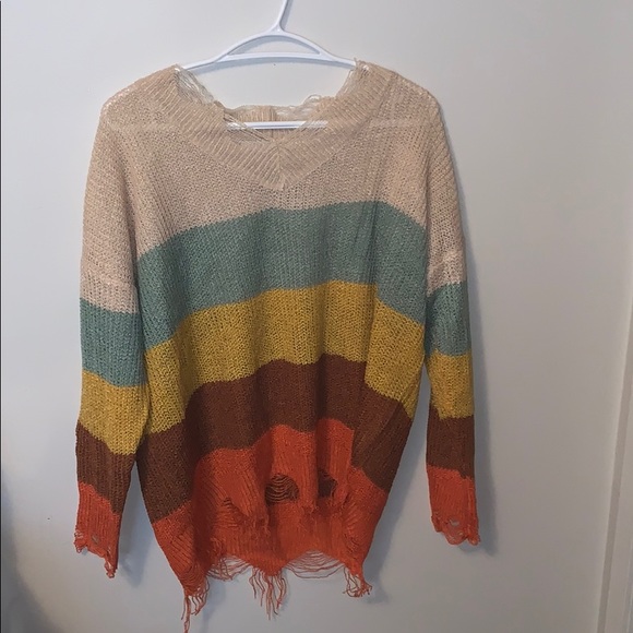 colour block knitted sweater - Picture 1 of 1